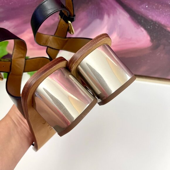 Vince Women's Dalia Strappy Block Heel Sandals in Black Size 6.5 - Picture 12 of 16